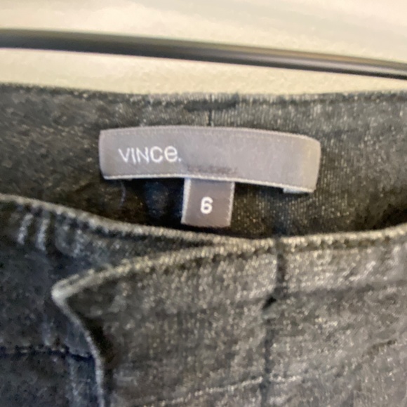 Vince Flat front, high zip ankle jeans in charcoal - Picture 3 of 4